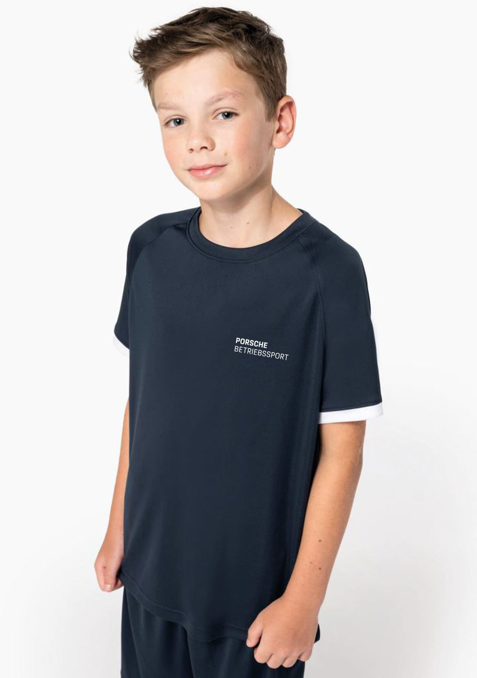 Kinder Kontrast Sport Shirt
